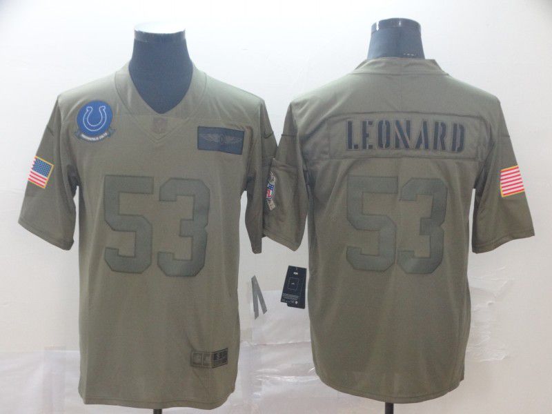Men Indianapolis Colts #53 Leonard Nike Camo 2019 Salute to Service Limited NFL Jerseys->indianapolis colts->NFL Jersey